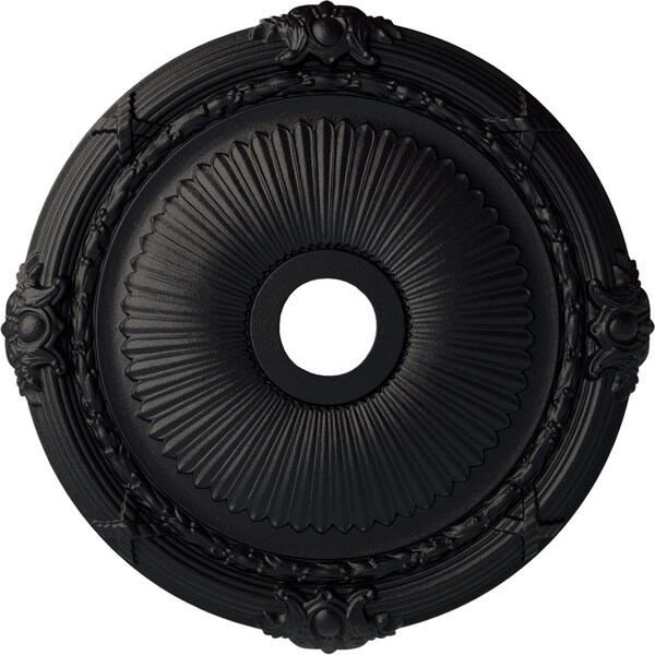Ekena Millwork Heaton Ceiling Medallion (Fits Canopies up to 6 1/2"), 27 1/2"OD x 3 7/8"ID x 2 1/4"P, Steel Gray CM27HESGS - main